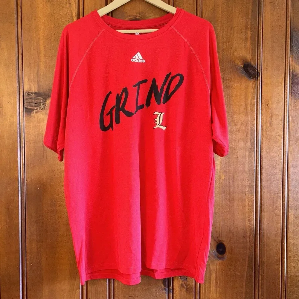 Louisville Cardinals Football GRIND #17 Team Issued Practice Shirt Adidas Men XL
